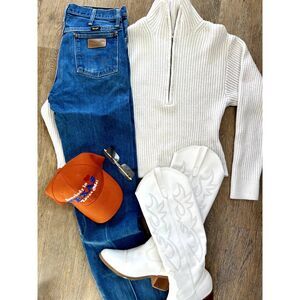 Wrangler Cowboy Vintage Leather Gold Label Jeans